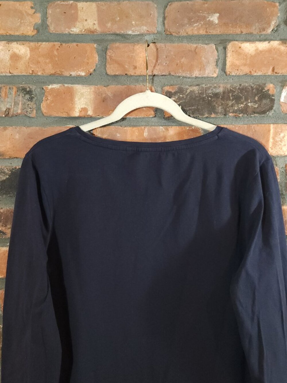 Barbour Farham Long Sleeve Dog Print Tee in Navy Preppy Casual Women's US 10 - Picture 8 of 9